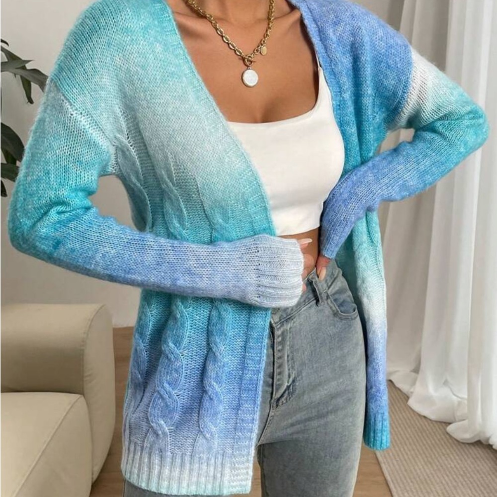 New open front ombre sweater - Picture 3 of 6